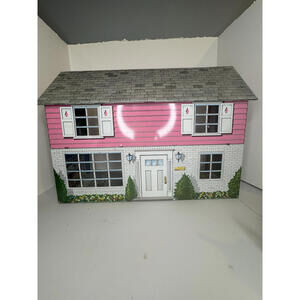 Vintage Style 1960's Dollhouse with Detailed Interior and Exterior